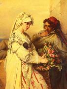 Jean-Francois Portaels The Rose Vendor oil painting artist